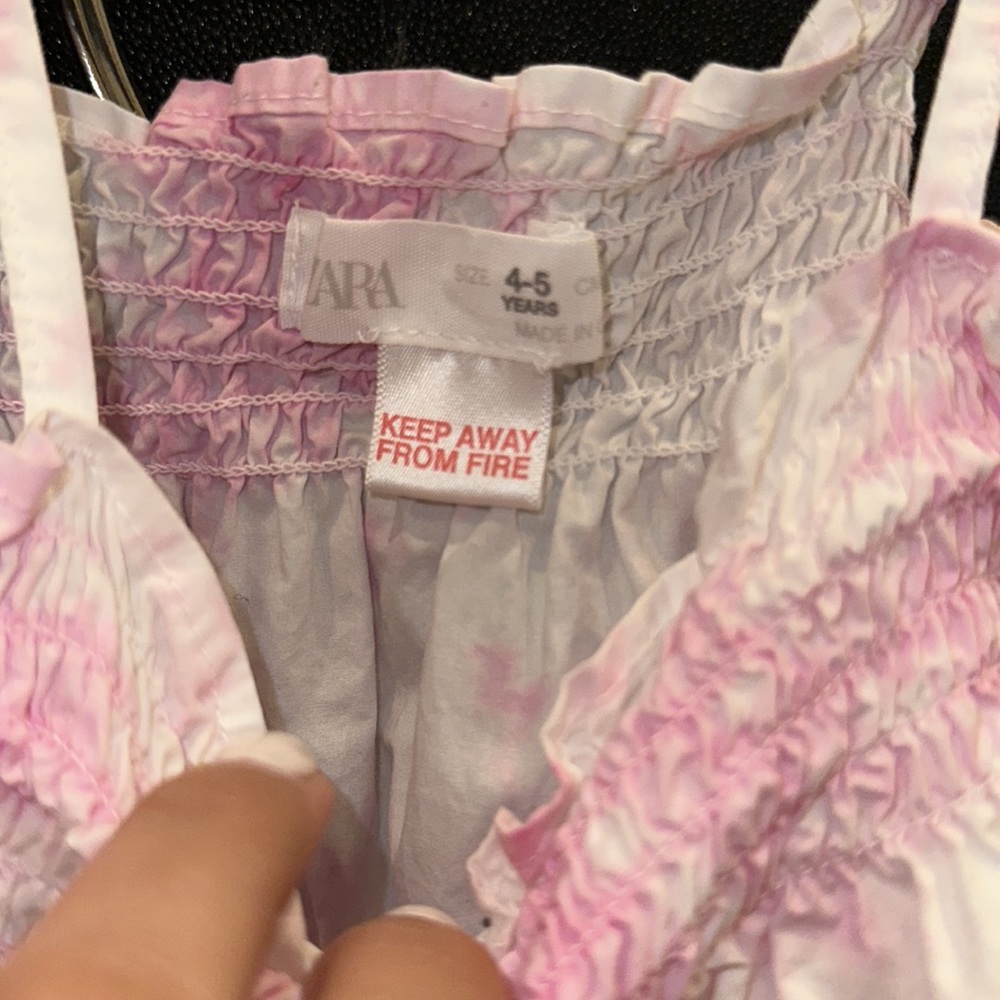 ZARA GIRLS PINK TIE DYE TOP - Picture 5 of 6